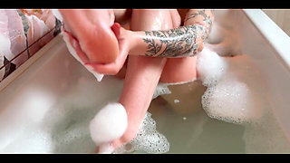 Do You Want to See How I Swim in a Bath with a Foam and Wash My Body, and Then My Hair?