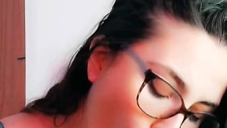 Blonde tight pussy babe solo toy fun in glamour masturbation