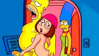 Simpsons and Griffins swingers orgy