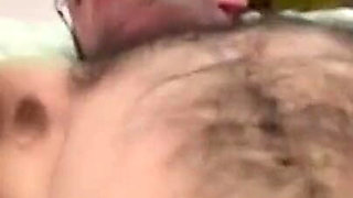 Short haired brunette gives perfect blowjob