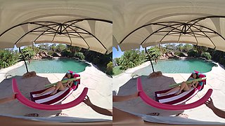 Threesome by the Pool - RealJamVR