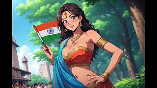 Happy Independence Day special video , ai generated , anime style . Shalini_ki_diary
