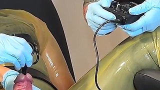 CBT Ball Crushing and Double Silicone Sounding with Madame Li Ying and Our Rubber Gimp