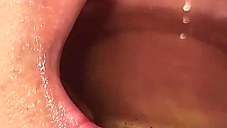 Filling Her Mouth with Piss and Cum