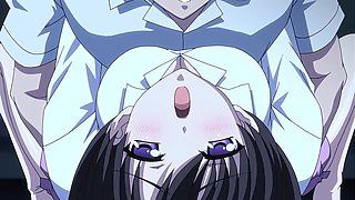 HENTAI: Hot big tiddy girl in schoolgirl uniform fucks with a schoolguy in principal's office