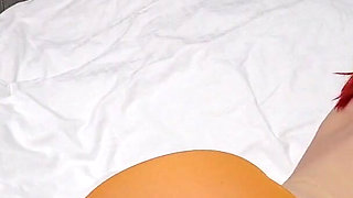 Winter Orange Nd Blue Pantyhose Solo Masturbation Under Cloth