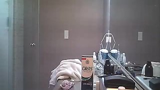 Wife undresses for shower