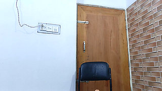 Desi girl chair cloth remove room