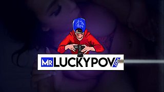 Brace Face Brunette Not As Innocent As She Looks ft. Tiana Blow by Mr Lucky POV: Porn