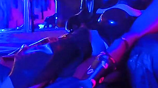 Femdom Mistress Eva Latex Rubber Goddess and Pussy Licking Slave