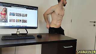 Pussy Humping on My Step Stepbrother Desk After Cumshot Shanaxnow Alfxnow