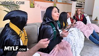 Millie's harry potter party turns into a internal cumshot fellatio escapade
