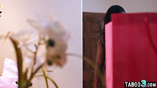 Ebony lesbian strapon pounded her mom GF