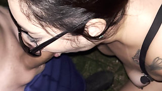 Showing off Around Sao Paulo and Sucking Several Different Cocks