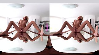 Too Blonde For Panties - Mirror; Natural Blonde Slim Body Small Tits Solo Masturbation Dildo Mirror Shaved Pussy