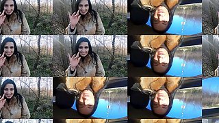 Cheating wife Milfycalla goes shopping with her husband's buddy and gives him outdoor oral pleasure