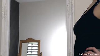Meggie models and masturbates by her mirror naked - WeAreHairy