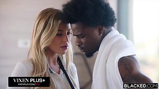 Blake Blossom And Blonde Bombshell In Curvy Bbc Goddess Seduces Besties Man