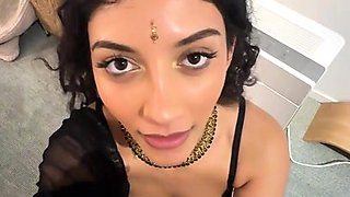 Raunchy Indian Curly Haired Teen POV video