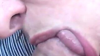 Swallowing All the Cum in the Car