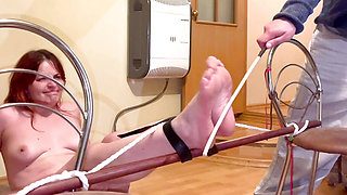 This Time No Fun for Her - Bastinado with Cane 2nd Time