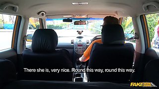 Faux driving school - nineteen year old dark haired learner lures instructor in car porno romp