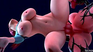 Big tits babe awakening the futanari demon in a 3d animation