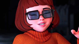 Velma gives a gentle blowjob 3D animated