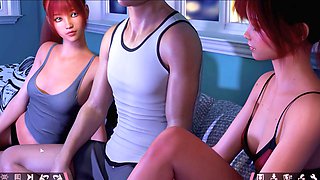 Wild hentai cartoon fantasies with big boobs and intense action