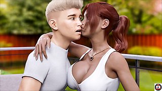 3D animated hentai visual novel with redhead MILF and steamy sex scenes