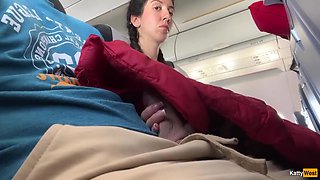 Katty West - Dick Flashing In Airplane - Girl Brought Me To Cumshot In 2 Minutes