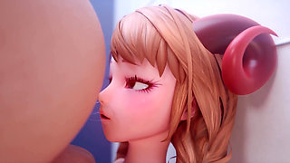 Horny Succubus in the Toilet Waiting Your Dick