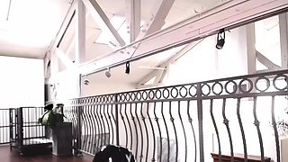 Latex slut solo anal masturbation