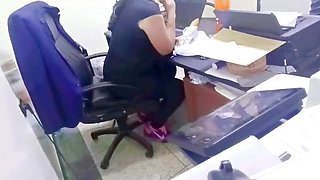 Boss Fucks Latina BBW in Office - Legs Shaking Hardcore POV