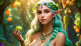 Beautiful Elf Girls with Gooseberry