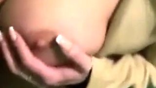 Italian milf with big tits fucked in public toilet