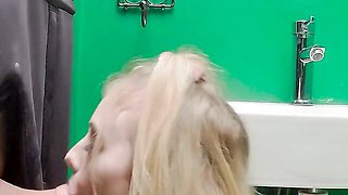 Enticing princess at gloryhole porn