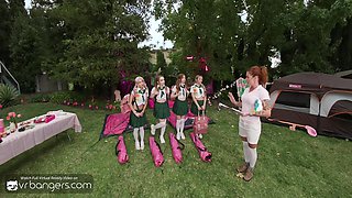 Three Teen 18+ Scouts In Uniform Fuck Hard In A Camping Orgy - Emma Rosie, Selina Imai And Aria Valencia