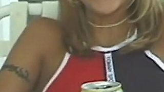 Very Beautiful Busty MILF Fucked and Cummed in Mouth by Two Monster Amateur Cocks