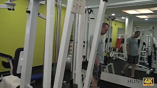 HUNT4K. Young bitch is hypnotized by banknotes so why spreads legs
