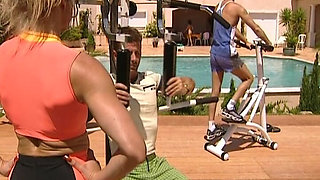 Busty Gym MILF From Germany Got Double Fucked at Outdoor Show