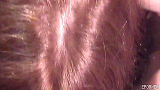 Vintage Brunette's Oral Passion Ignites with Sultry Heat