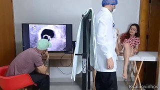 Wife at Ultrasound with Husband