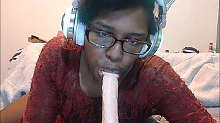 HD Ebony Neko Sloppy Blow