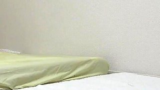 See Through Mini Skirt Uniform Shows Nipples, Thong Panties Wedgie Crotch, Nice Body Japanese Girl's Sexy Apartment Cleaning