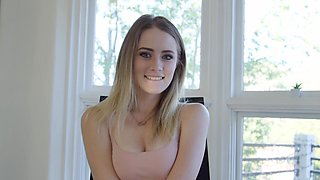 Horny wife Kyler Quinn gets her holes filled with cum.