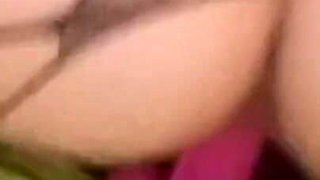 Horny MILF Fucks Pussy with Big Dildo Orgasms in Sexy Pantyhose