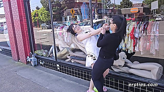 Ersties - Sexy Babe Jin Goes On a Date With Brunette Hottie Zoey
