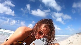 Creamy Public Beach: Hardcore Sex With Creampie On The Nude Beach