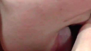 Lovely lesbian babe is eating a wet twat